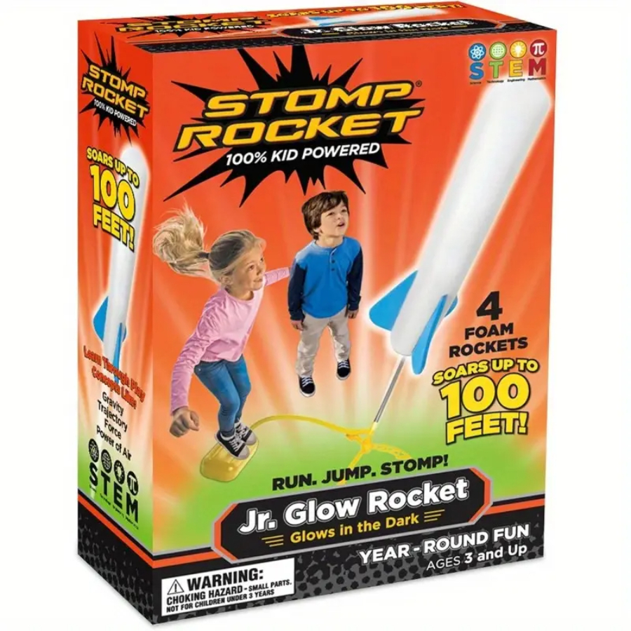 Stomp Rocket Junior Glow Rocket With Four Darts