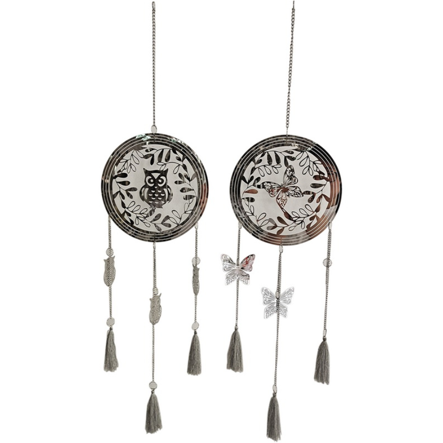 Hanging Mobie With With Tassles Owl Or Ranbow 19cm Assorted