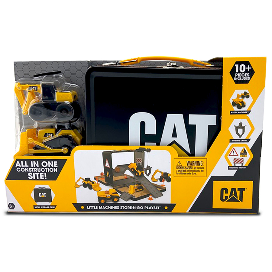 CAT Little Machines Store N Go Playset With 5 Vehicles Included