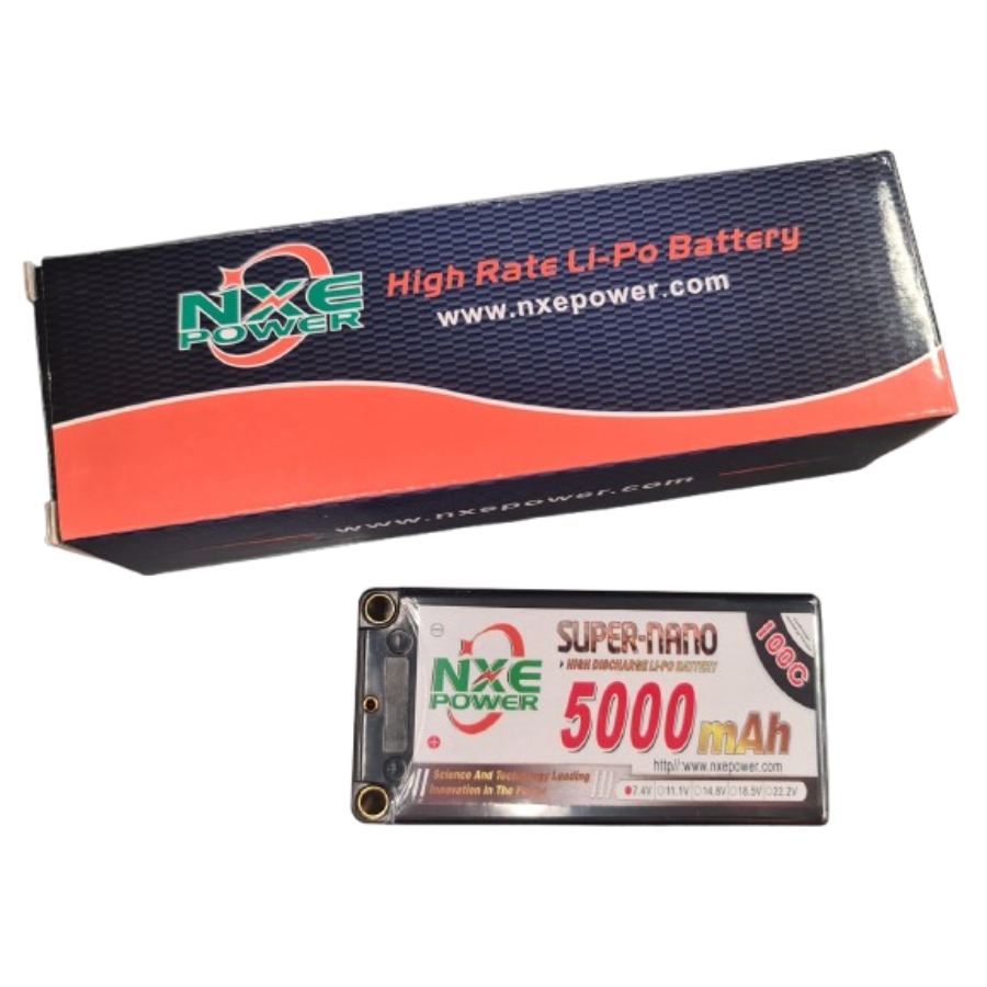NXE 5000mah 100C 7.4V Hard Case Lipo Shorty