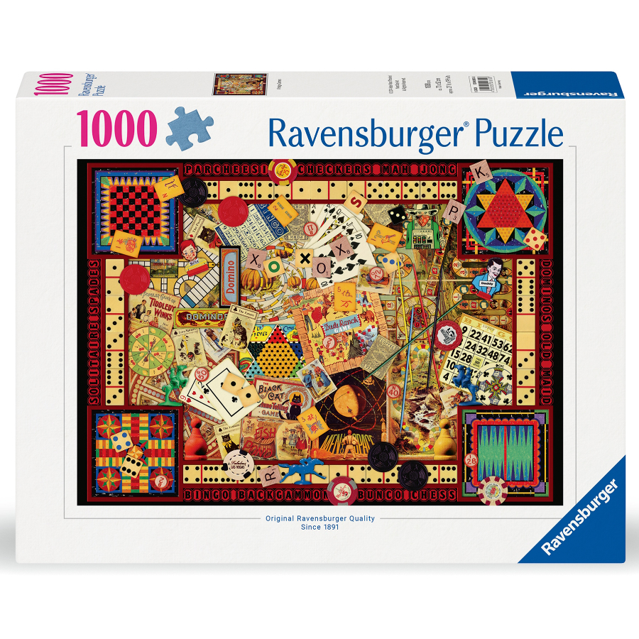 Ravensburger Puzzle 1000 Piece Vintage Games SF