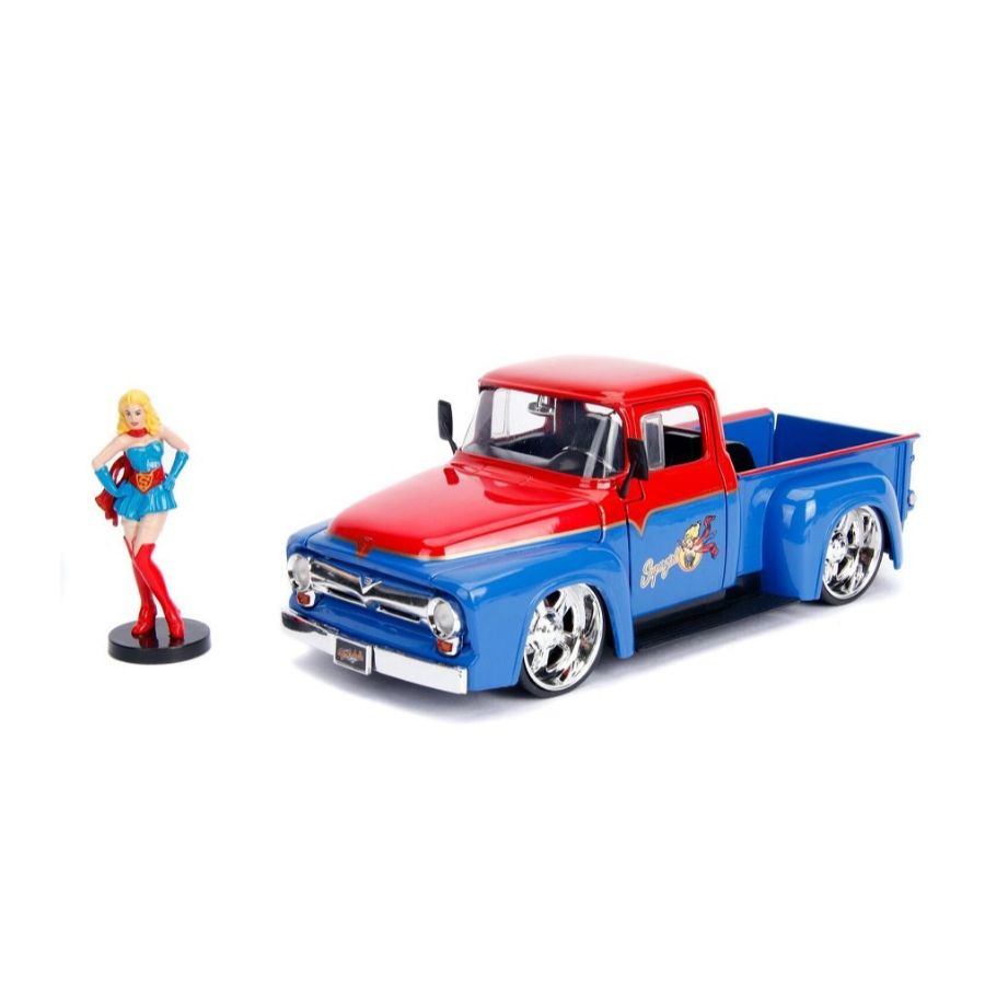 Jada Diecast 1:24 DC Bombshells Supergirl 1956 Ford F-100 Pick-Up