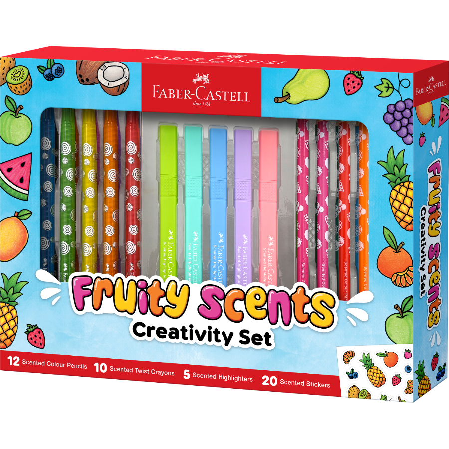 Faber Castell Fruit Scents Colour & Sticker Creativity Set