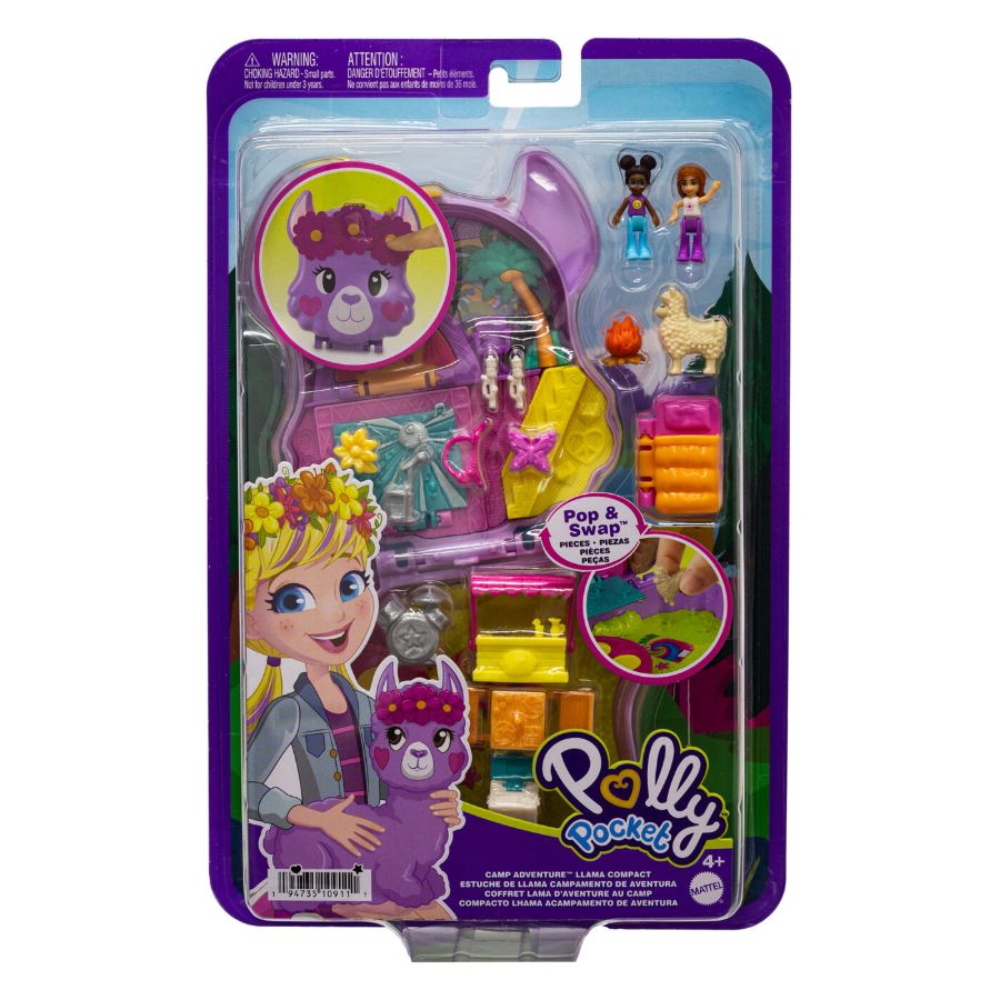 Polly Pocket Compact Llama Camp Adventure