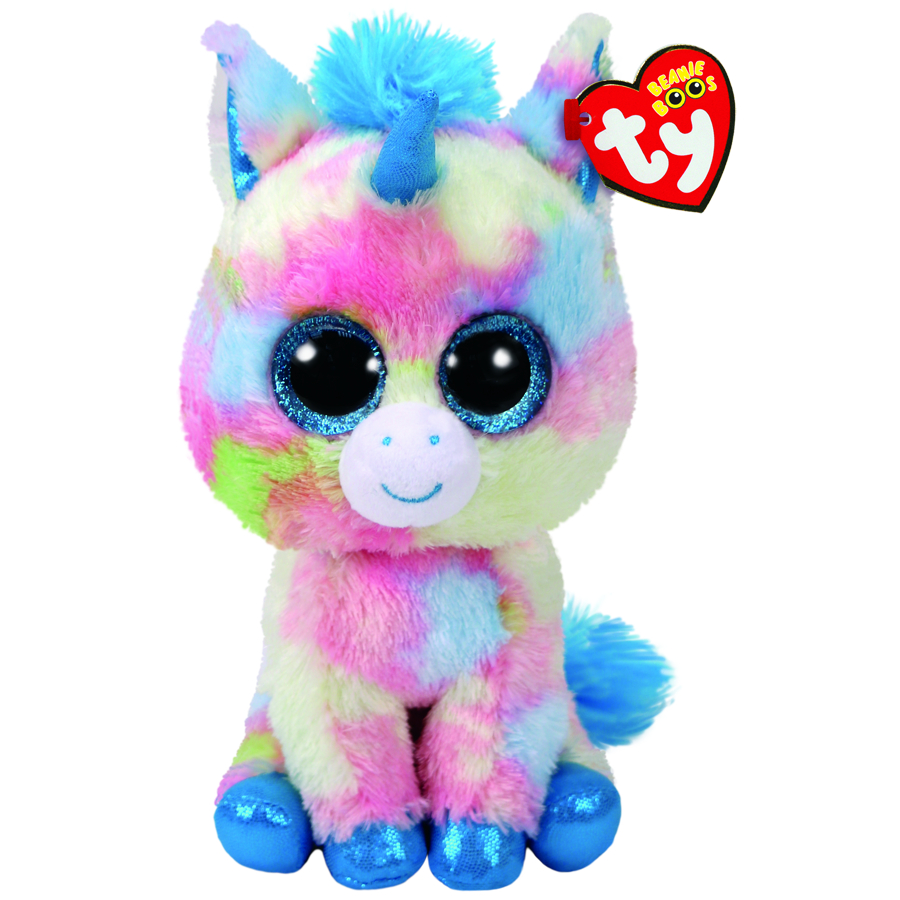 Beanie Boos Medium Plush Blitz Blue Multi Unicorn