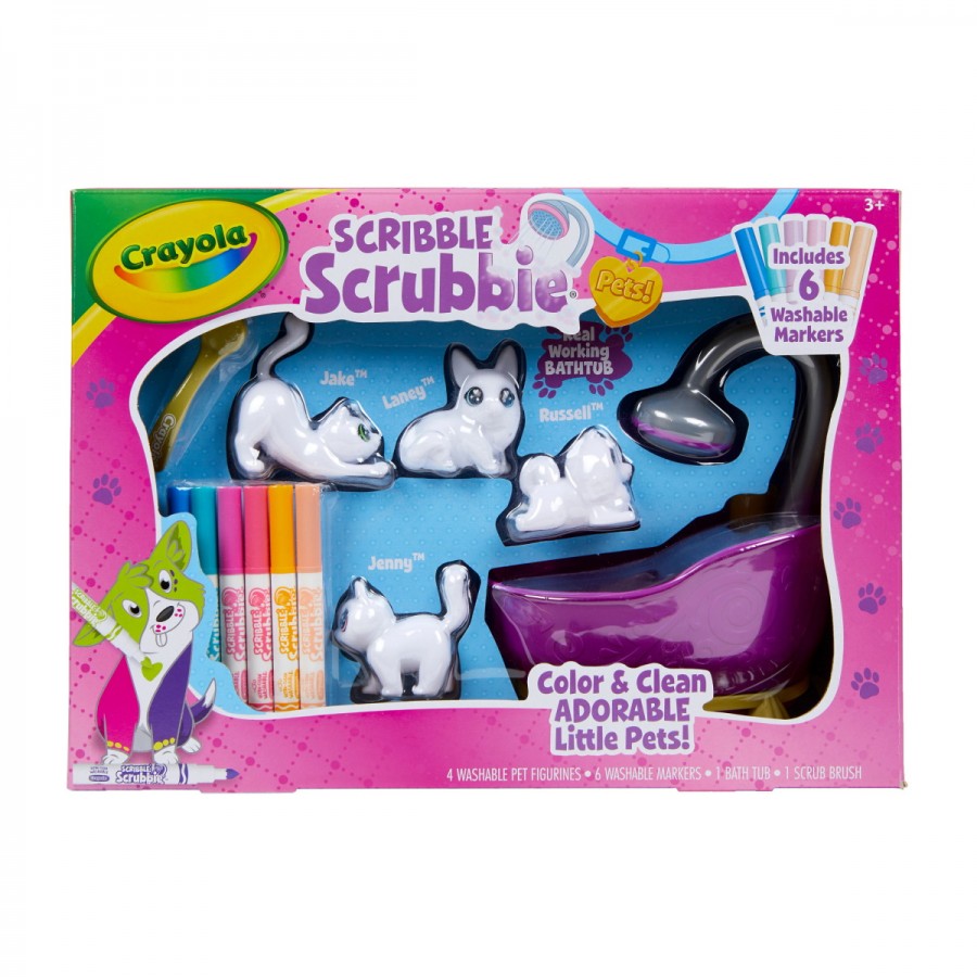 Crayola Scribble Scrubbie Pets Bath Tub Playset