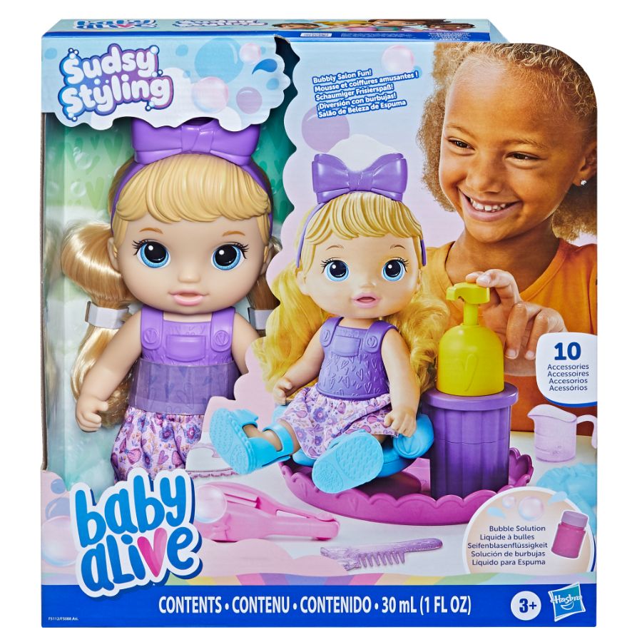 Baby Alive Sudsy Styling Doll Toy Brands AK Casey's Toys