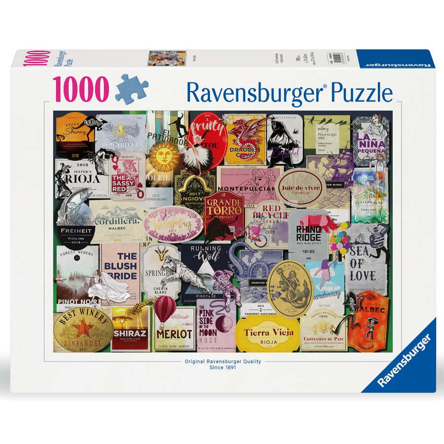 Ravensburger Puzzle 1000 Piece Wine Labels SF