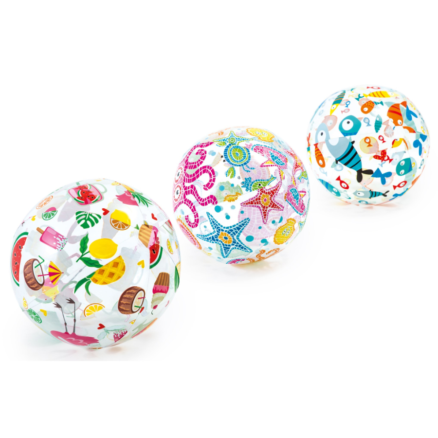 Intex Inflatable Beach Ball 51cm Lively Print Assorted