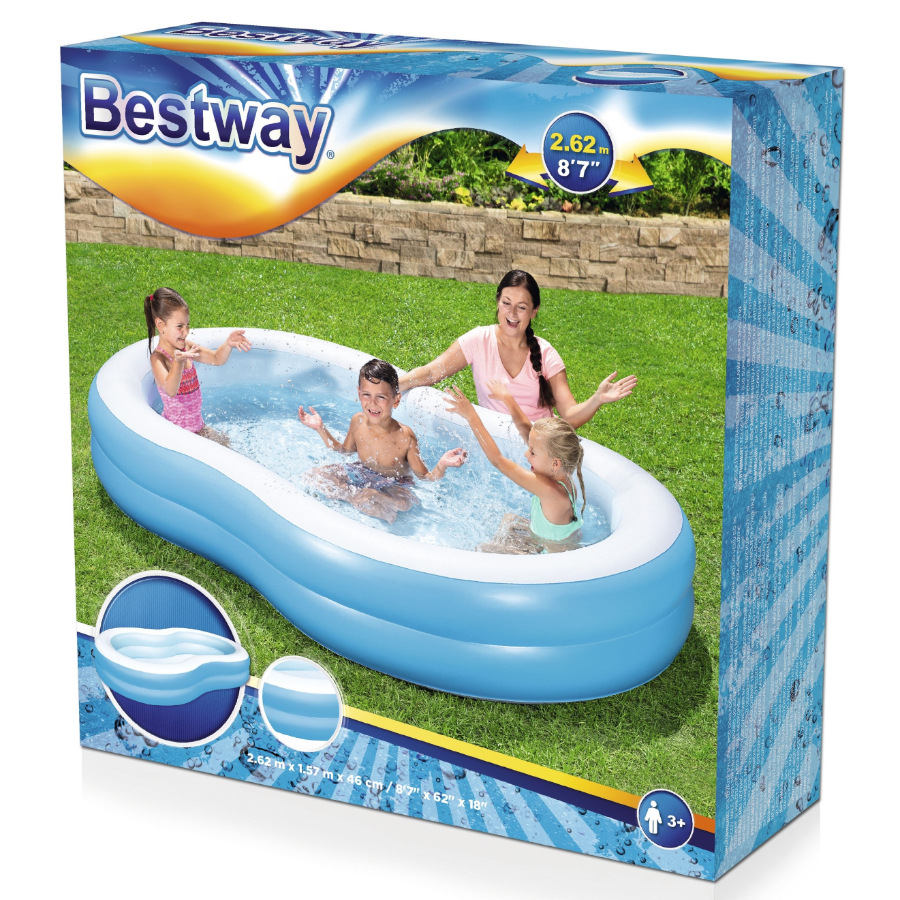 Bestway Inflatable The Big Lagoon Family Pool 2.6m x 1.6m | Toy Brands ...