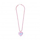 Rhinestone Heart Ballchain Necklace Assorted
