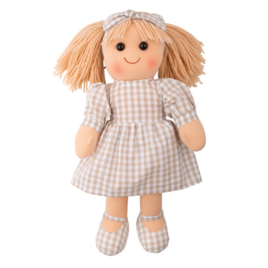 Rag Doll Beige Check Dress