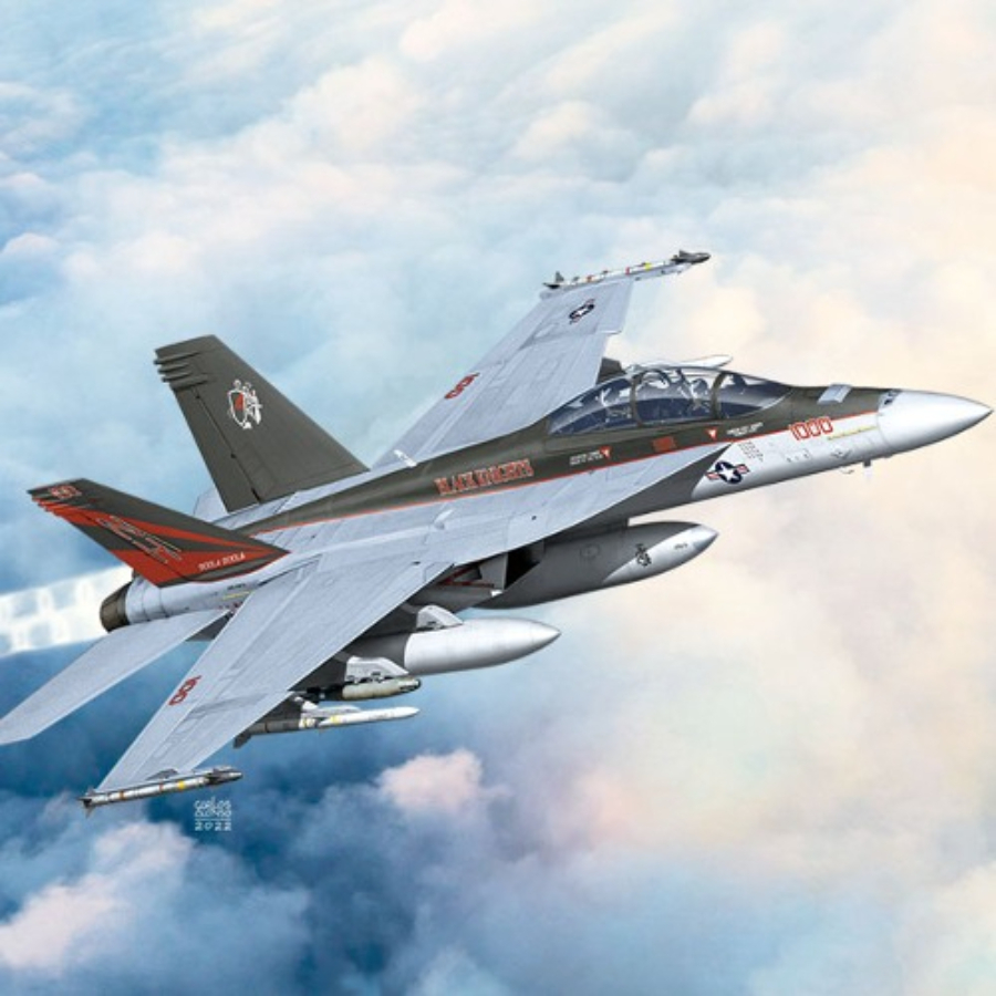 Academy Model Kit 1:72 USN FA-18F VFA-154 Black Knights