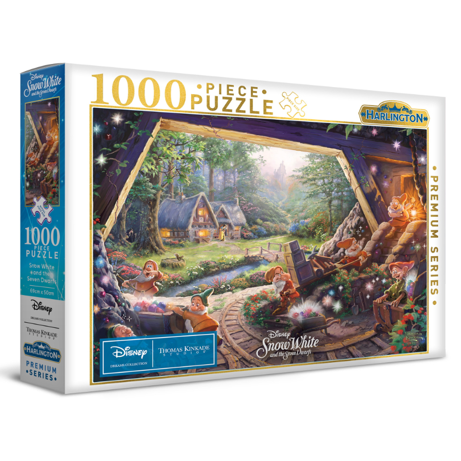 Harlington 1000 Piece Puzzle Thomas Kinkade Design Snow White & the Seven Dwarfs