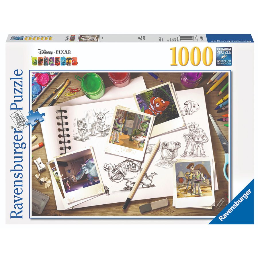 Ravensburger Puzzle Disney 1000 Piece Disney Pixar Sketches World Of ...