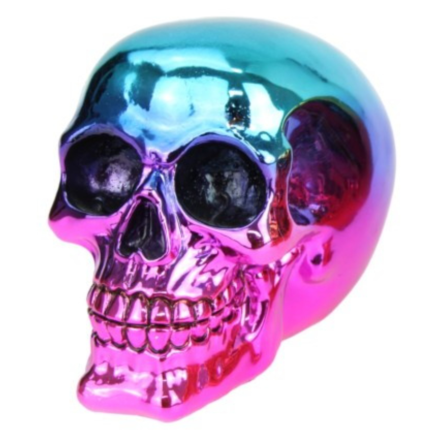Skulls Multicolour Electro Plated 14cm Assorted