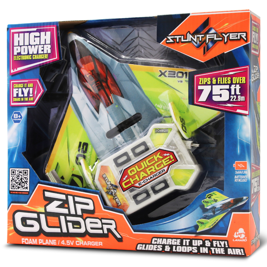 Stunt Flyer E-Charger Zip Glider Plane