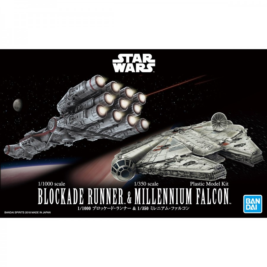 Star Wars Model Kit Vehicle Model Blockade Runner & Falcon