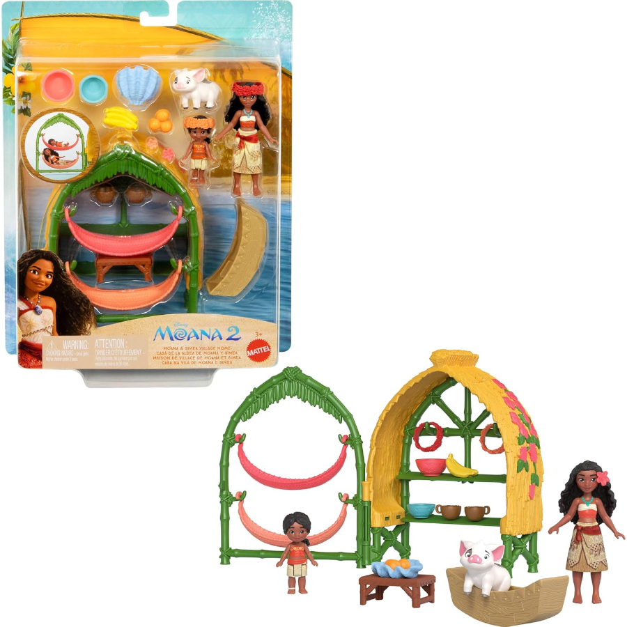 Disney Princess Moana 2 Moana & Simea Village Home Playset