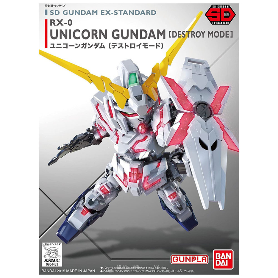 Gundam Model Kit SD Ex-Standard Unicorn Gundam Destroy Mode