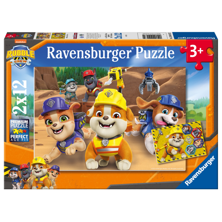 Ravensburger Puzzle 2x12 Piece Rubble & Crew