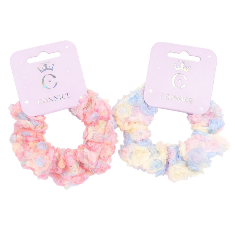 Kids Scrunchies Poppyn Rainbow Tulle Assorted