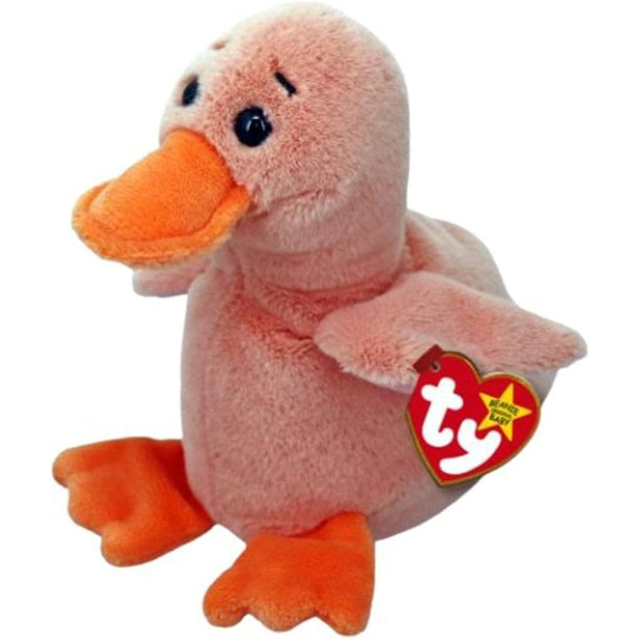 Ty Beanie Boos Regular Plush Quacker Jax Peach