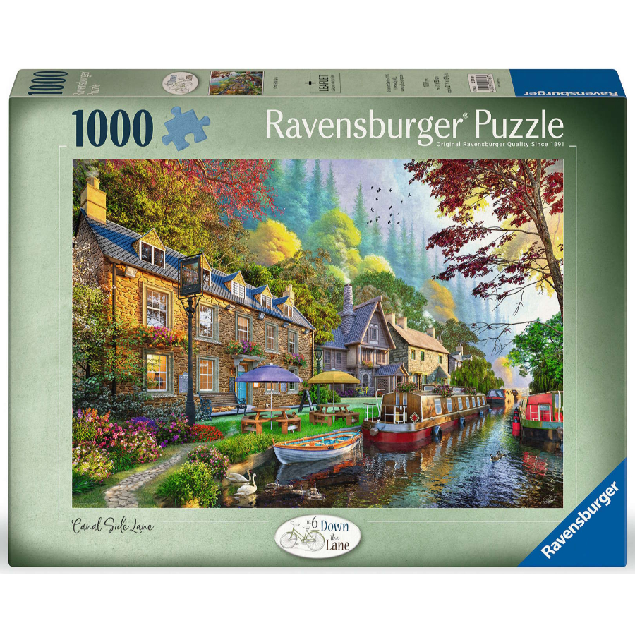 Ravensburger Puzzle 1000 Piece Down Lane No 6 Canal Side Lane