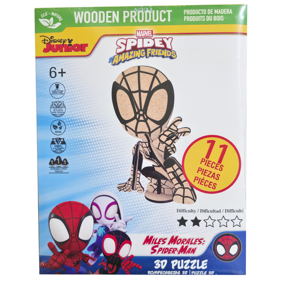 Spidey & His Amazing Friends 3D Wooden Puzzle Assorted