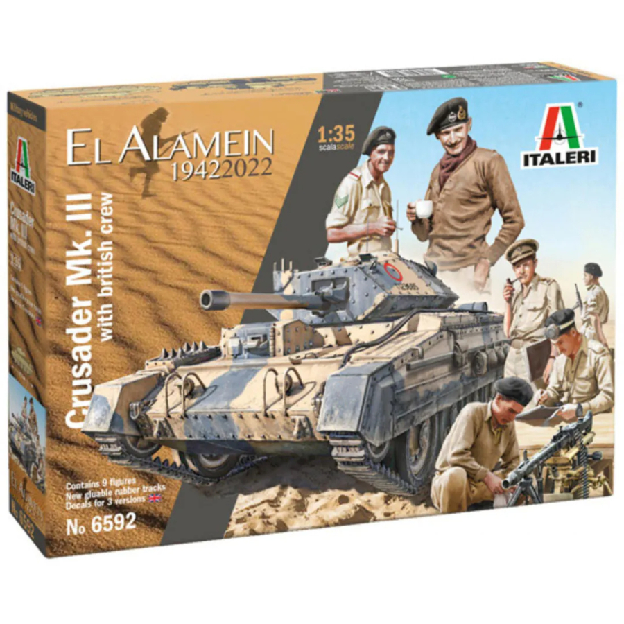 Italeri Model Kit 1:35 Crusader Mk III & British Tank Crew