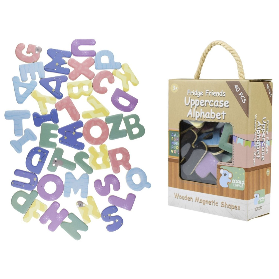 Wooden Magnetic Upper Case Letters