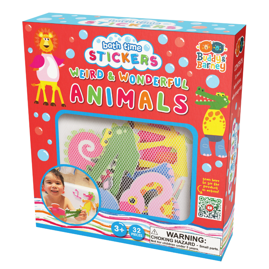 Bath Time Stickers With Bag Weird & Wonderful Animals