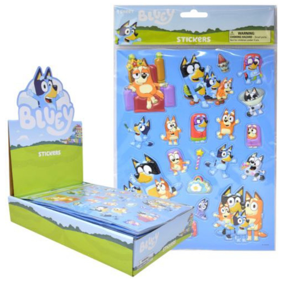 Bluey Raised Stickers