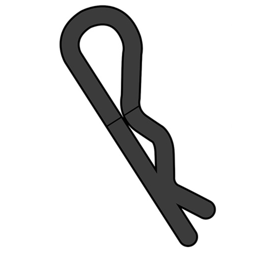 Team Corally RC Body Clips Large Black