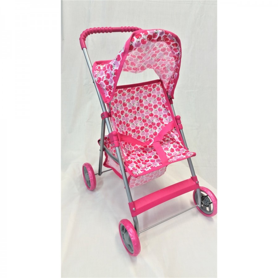Doll Stroller Pink Apples