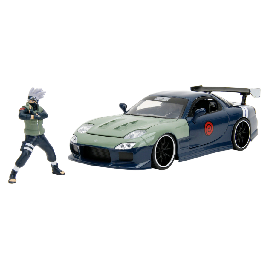 Jada Diecast 1:24 Naruto Mazda RX-7 With Kakashi Figure