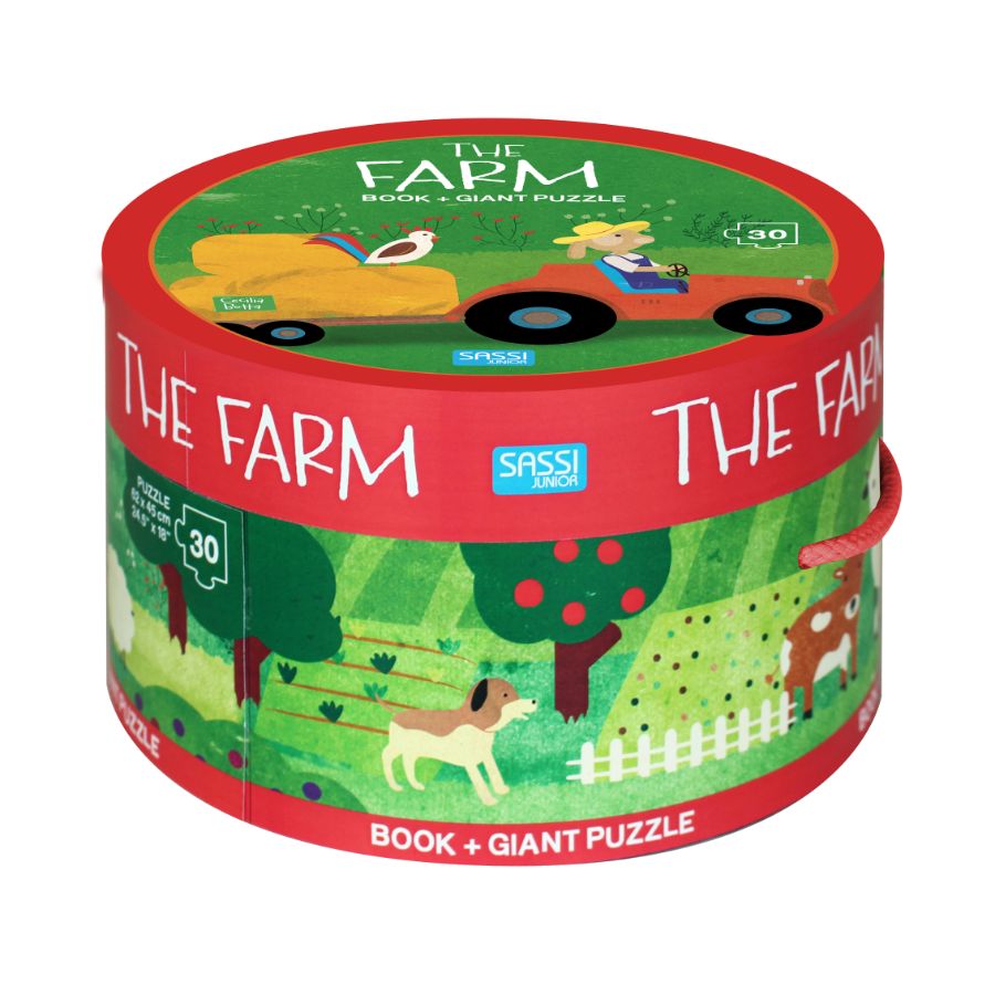 Sassi Book & Giant 30 Piece Puzzle The Farm