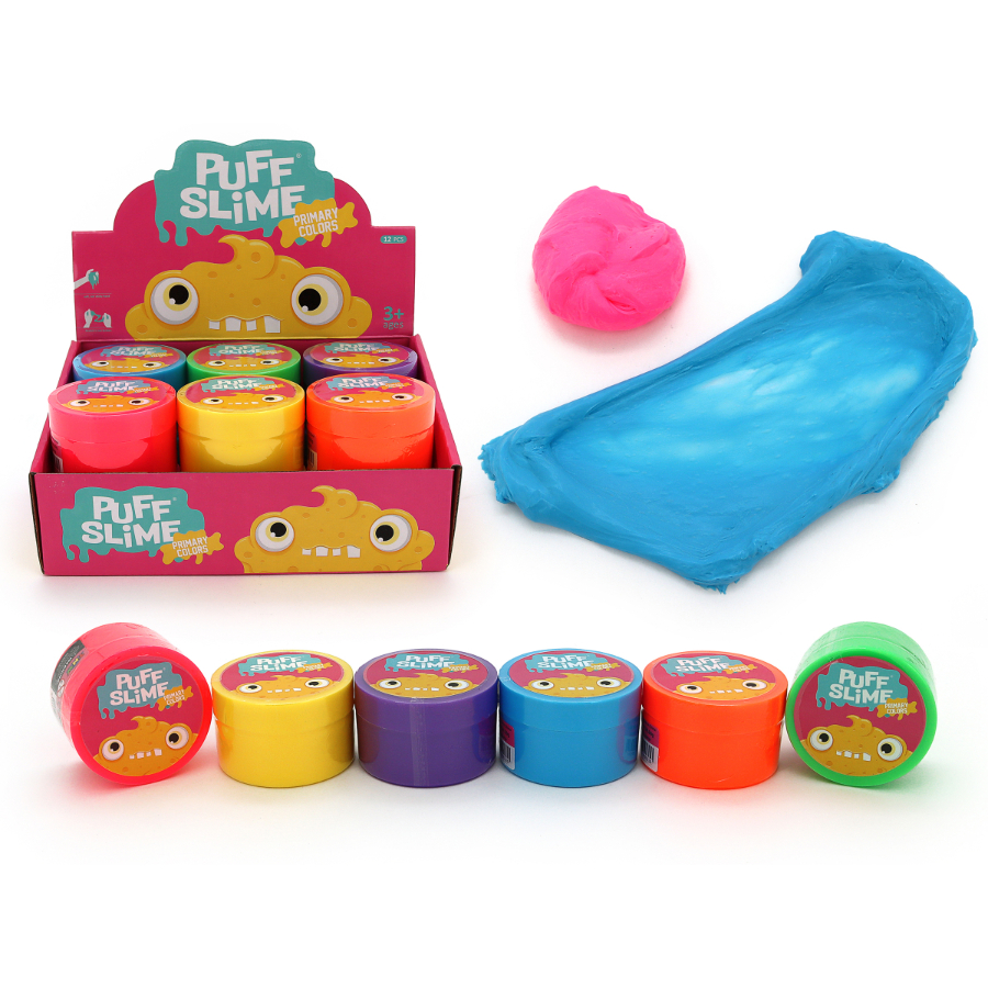 Slime Puff Coloured 60g Assorted