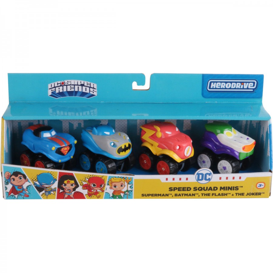 DC Herodrive 2 Inch Vehicle 4 Pack