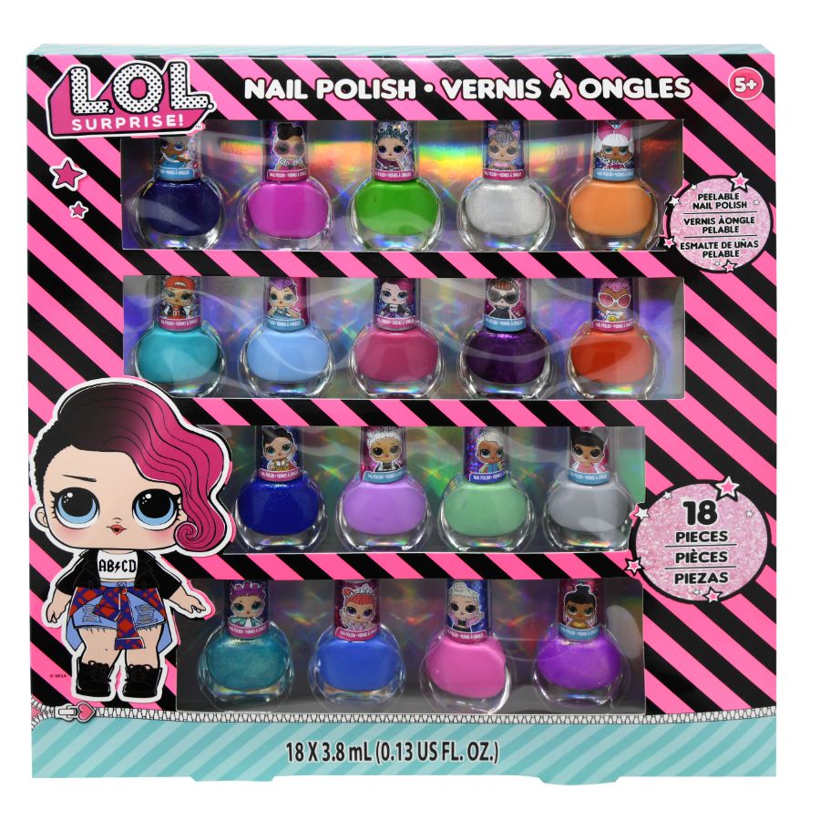 LOL Surprise Peelable Nail Polish 18 Pack