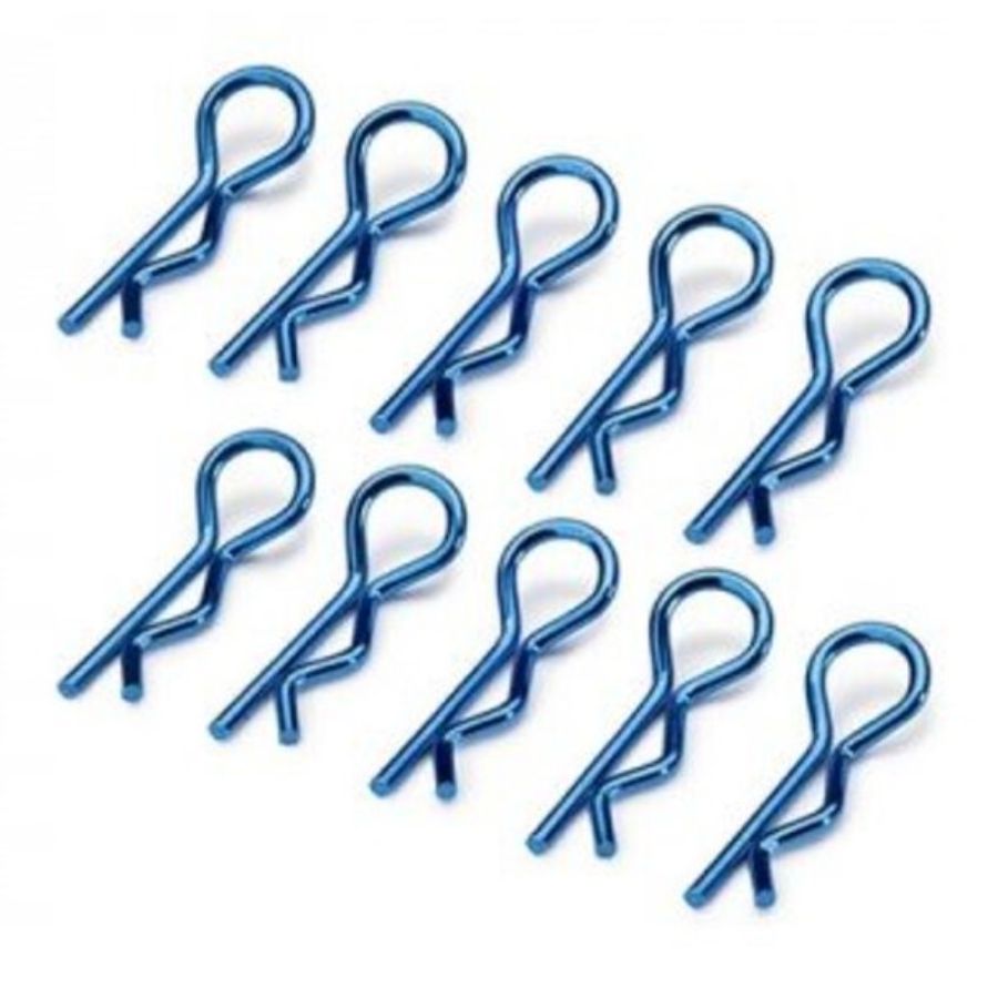 Absima RC Body Clips Medium Blue 10 Pack
