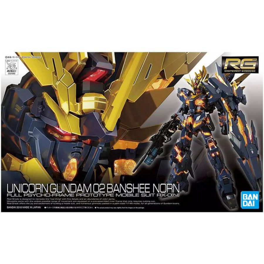 Gundam Model Kit 1:144 RG Unicorn Gundam 02 Banshee Norn