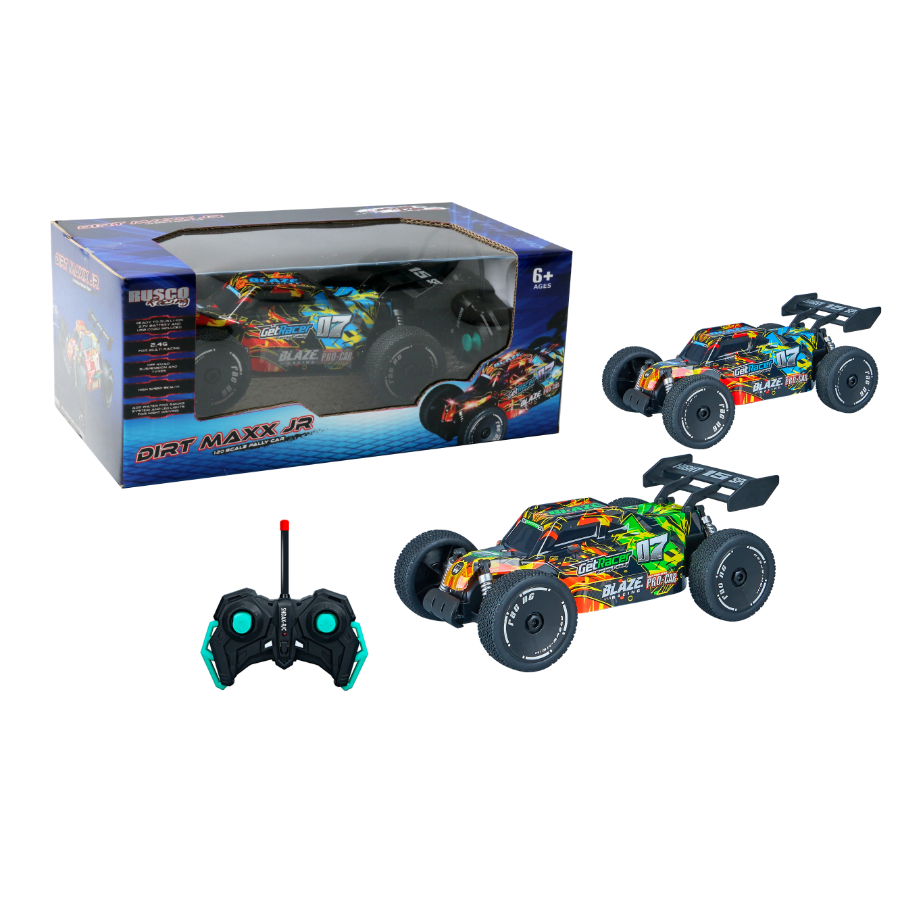 Rusco Racing Radio Control 1:16 Dirt Maxx Jr Buggy With Smoke & LED Lights Assorted Batteries Included