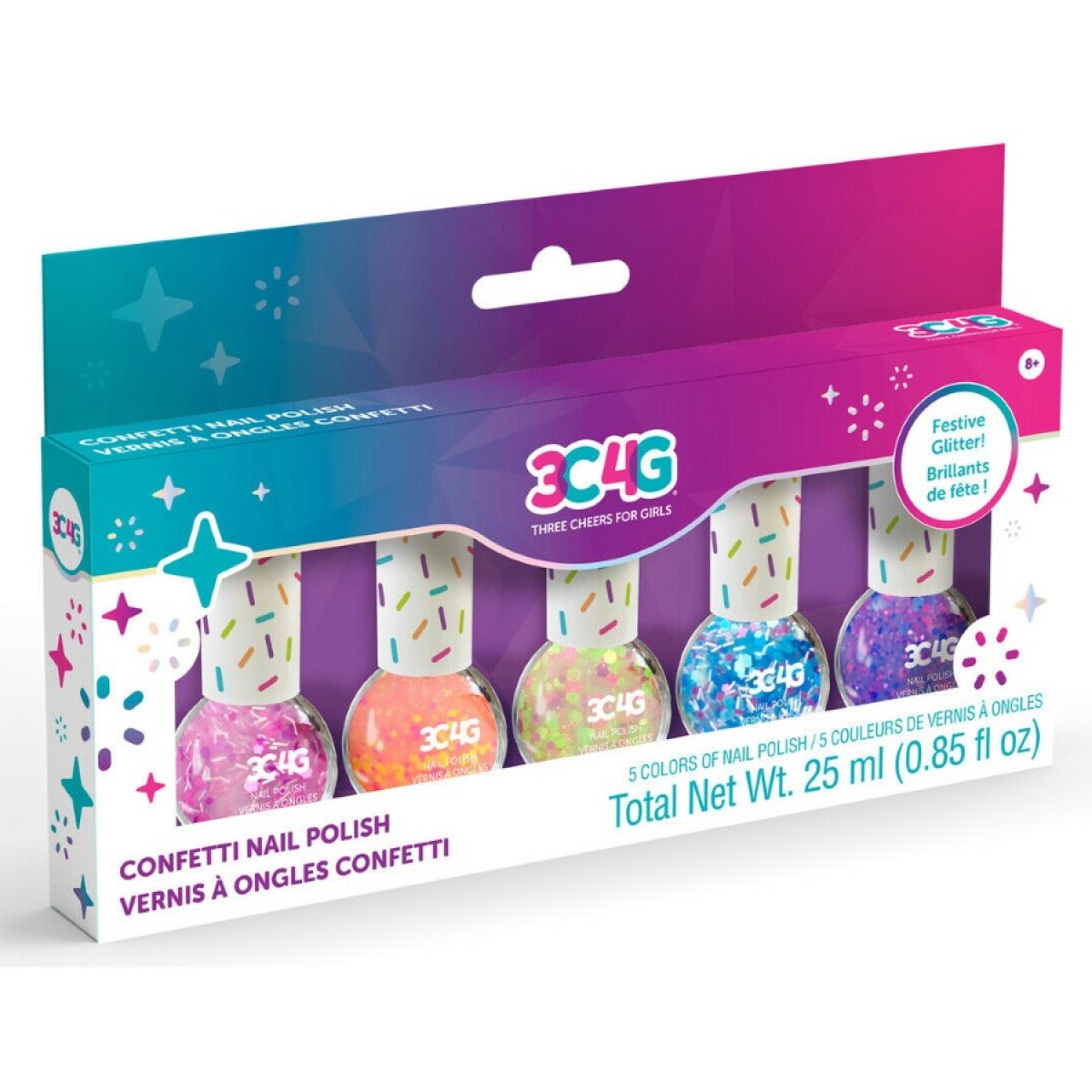 3C4G Nail Polish 5 Pack Confetti | Toys | Casey's Toys