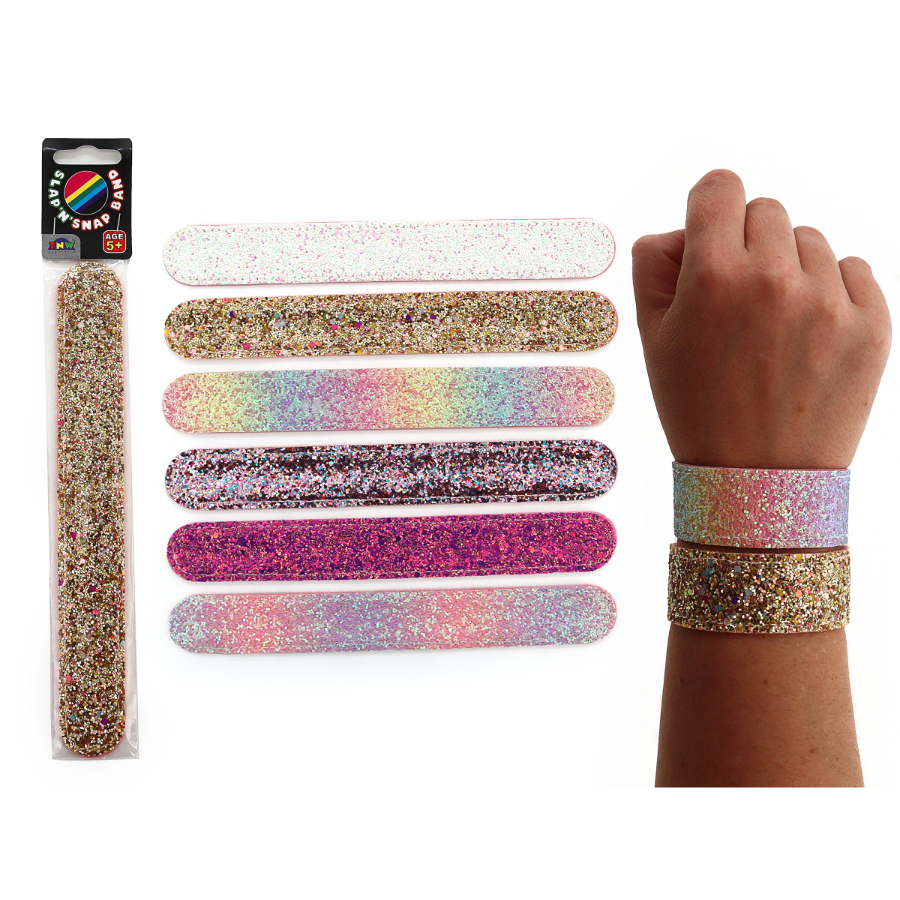 Glitter Slap Band Bangles Assorted