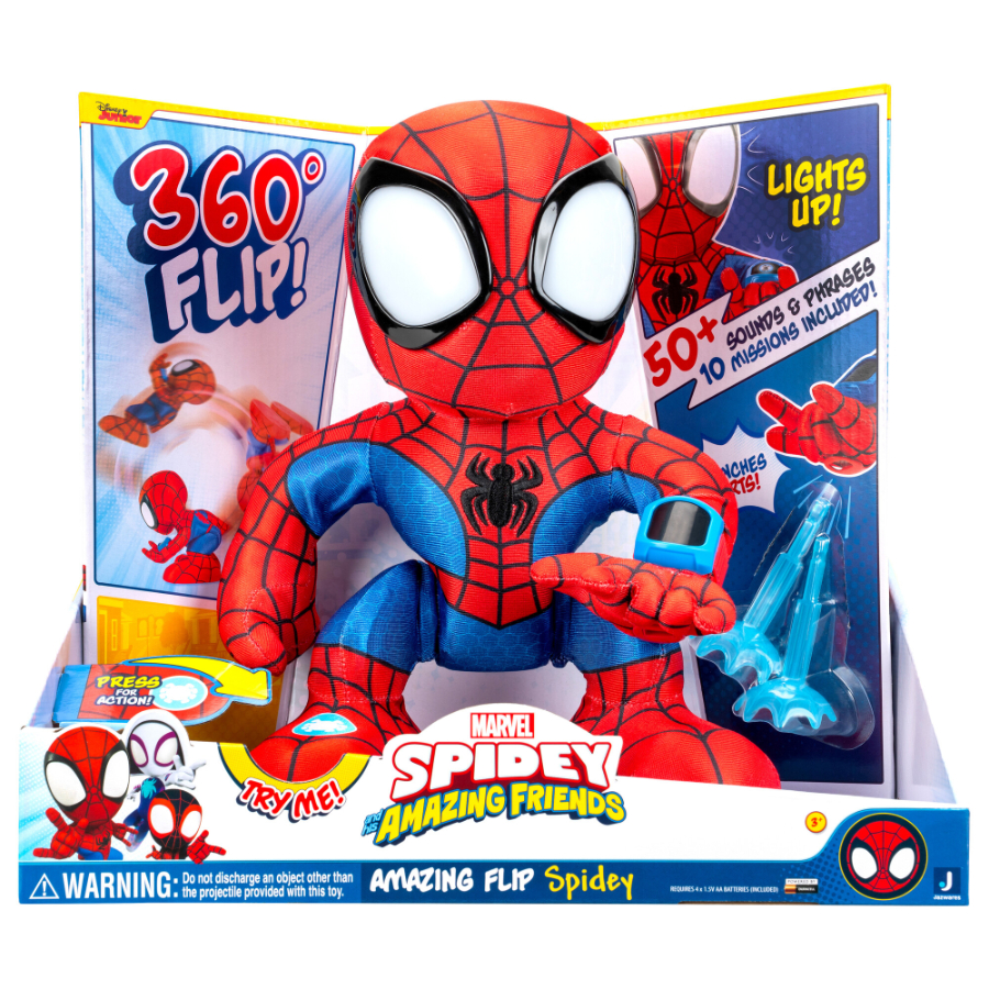 Spidey & His Amazing Friends Amazing Flipping Spidey Plush