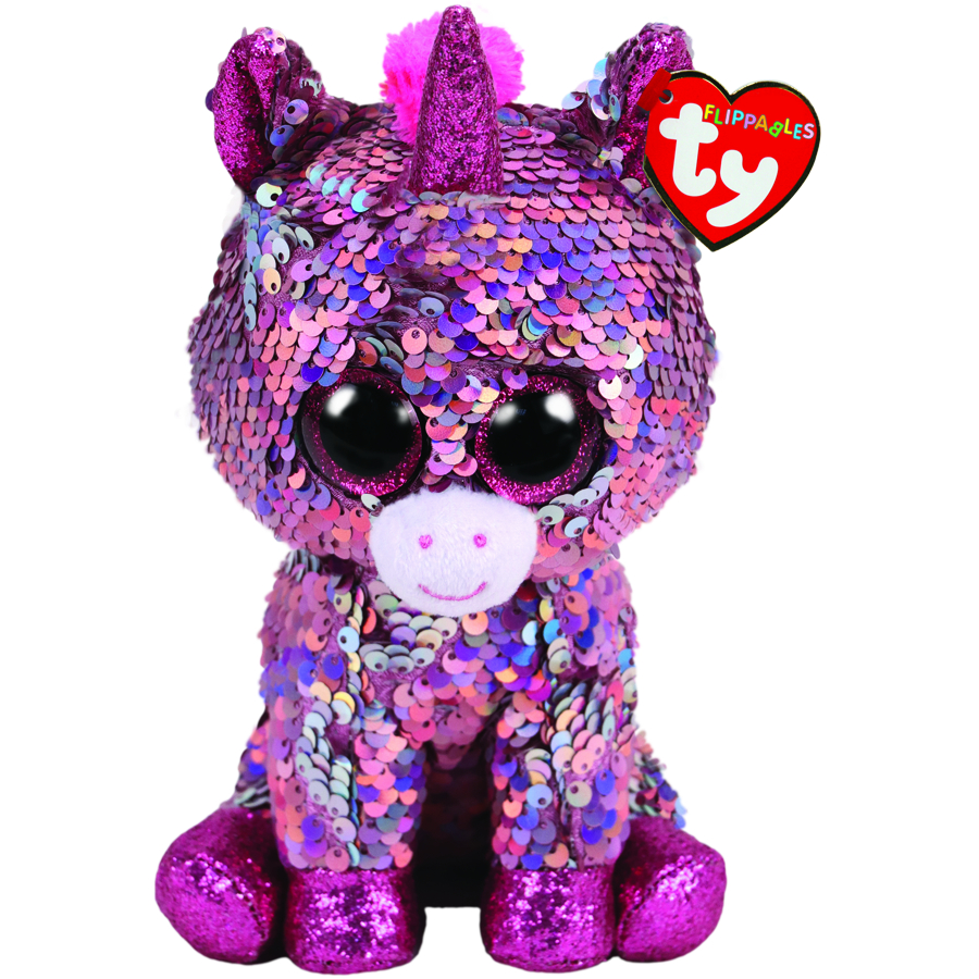 Beanie Boos Flippables Regular Plush Sparkle Pink Unicorn