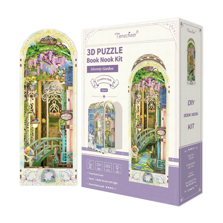 Tonecheer Book Nook Model Kit Giverny Garden