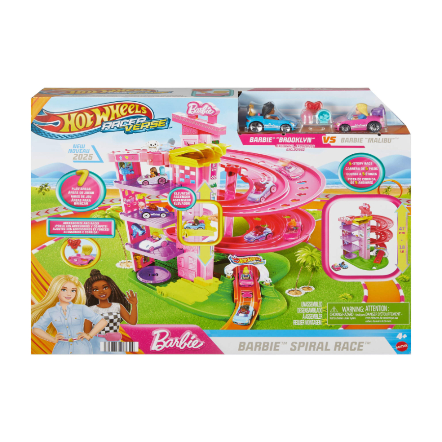 Hot Wheels RacerVerse Barbie Spiral Race Trackset
