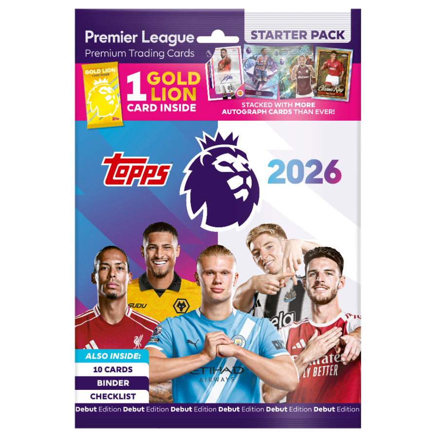 Topps English Premier League Soccer 2025-26 Trading Cards Starter Pack